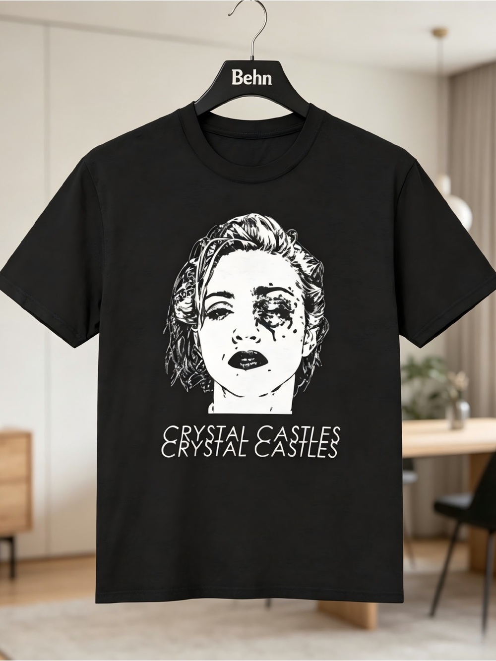 Crystal Castles Grunge Portrait Tee | Alt Streetwear Vibe T-shirt Unisex